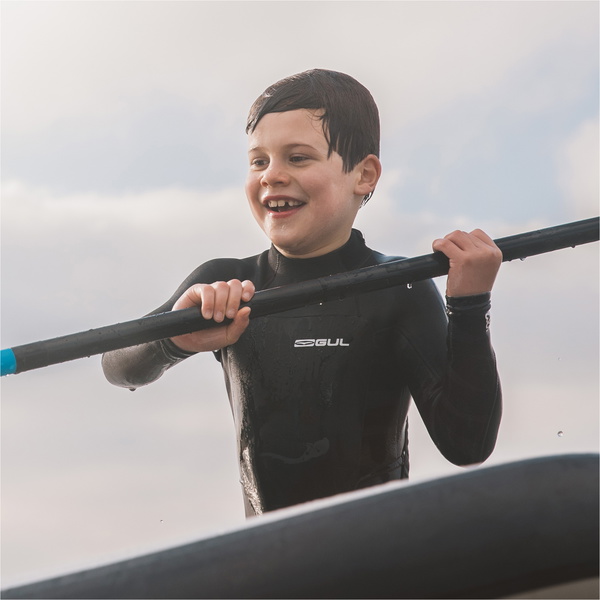 2026 Gul Junior Response 5/3mm Back Zip Wetsuit RE1218-C1 - Charcoal / Contour Camo